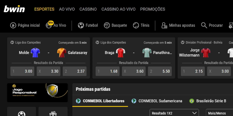 Apostas esportivas dramáticas na Bwin